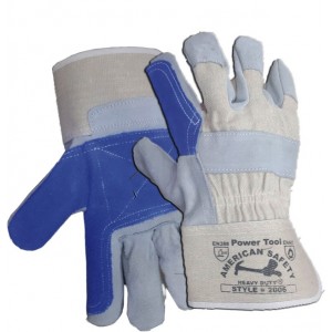 Rubberized Cuff Double Palm Canvas Gloves