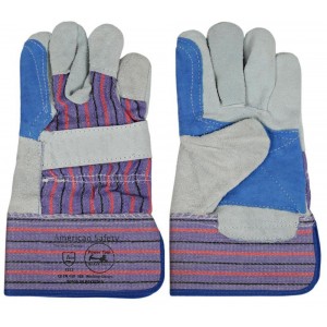 IJBD 2700-400 Ijaz Blue Cow Split Double Palm Leather Glove