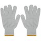 Cotton Bleached White & Gray Glove NH20