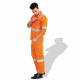 Twill Cotton Coverall with Reflective Tape R991