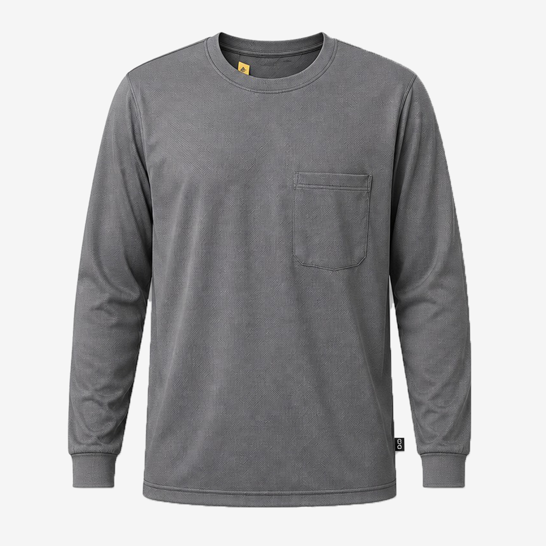 Grey Meshnet T-Shirt Round Neck TG1211