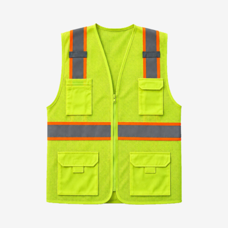 Neon Green Meshnet Hi-Vis Safety Vest SVY1212