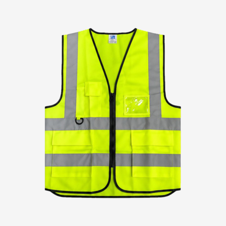Q&Q Hi-Vis Safety Vest Fluorescent Yellow