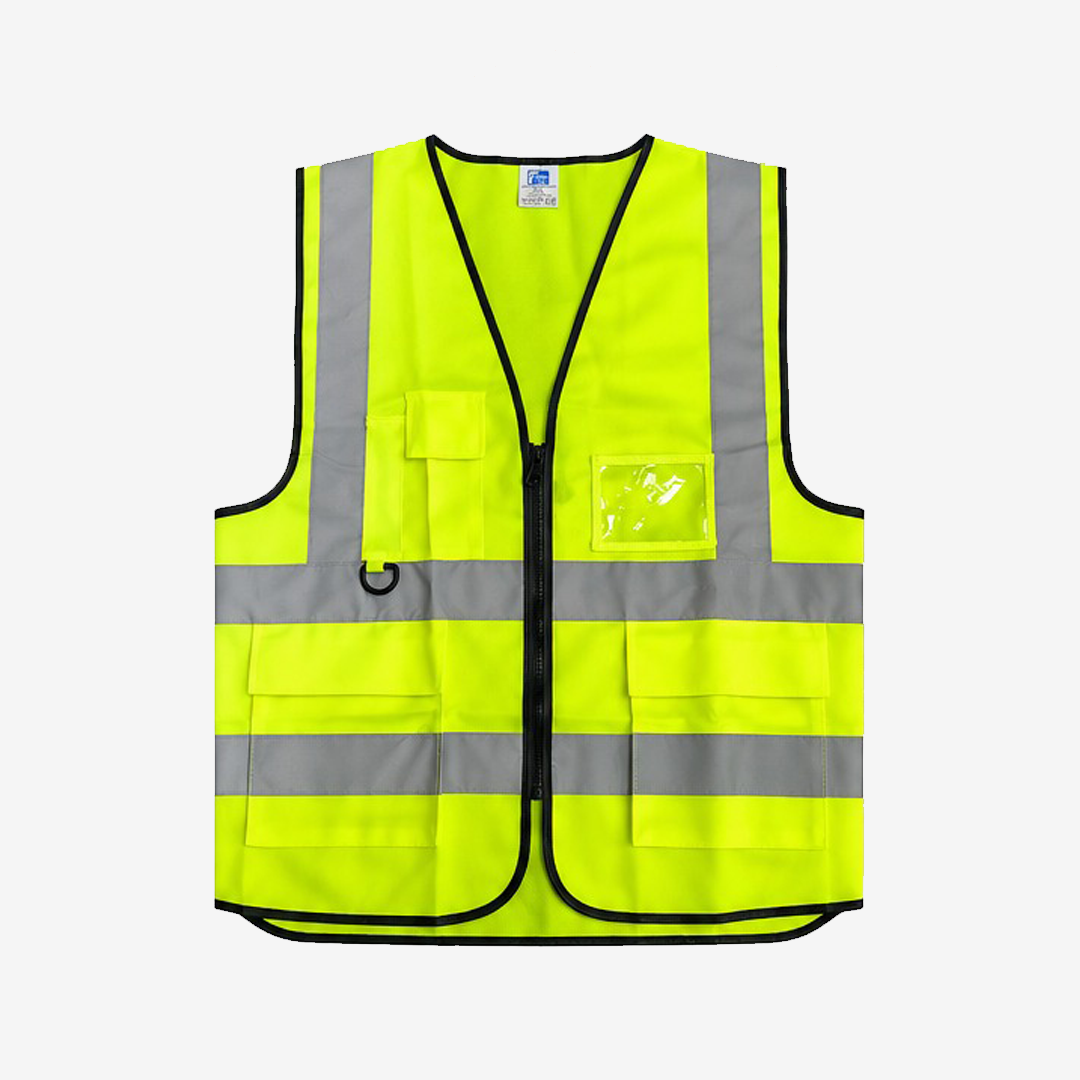 Q&Q Hi-Vis Safety Vest Fluorescent Yellow - Image 3